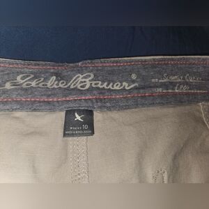 Eddie Bauer, tan capri pants with pockets, size 10, EUC